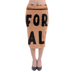 For Sale Sign Black Brown Midi Pencil Skirt by Mariart