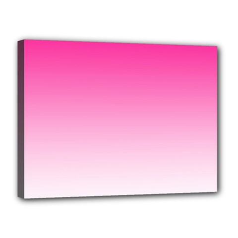 Gradients Pink White Canvas 16  X 12  by Mariart