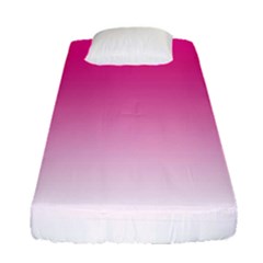 Gradients Pink White Fitted Sheet (single Size) by Mariart