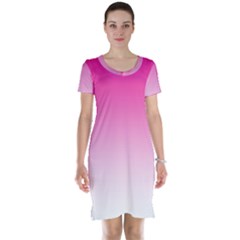 Gradients Pink White Short Sleeve Nightdress