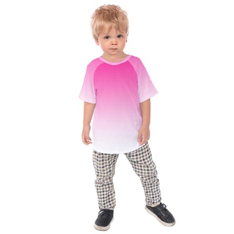 Gradients Pink White Kids  Raglan Tee by Mariart