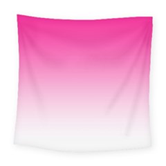 Gradients Pink White Square Tapestry (large)