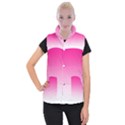 Gradients Pink White Women s Button Up Puffer Vest View1