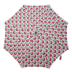 Fruit Pink Green Mangosteen Hook Handle Umbrellas (small) by Mariart