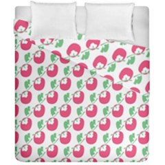 Fruit Pink Green Mangosteen Duvet Cover Double Side (california King Size)