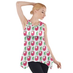 Fruit Pink Green Mangosteen Side Drop Tank Tunic