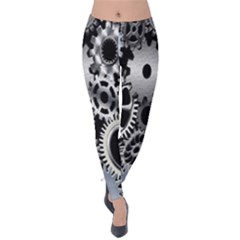 Gears Technology Steel Mechanical Chain Iron Velvet Leggings