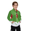 Insect Flower Floral Animals Green Red Wind Breaker (Kids) View1