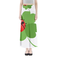 Insect Flower Floral Animals Green Red Maxi Skirts by Mariart