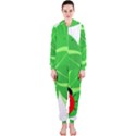 Insect Flower Floral Animals Green Red Line Hooded Jumpsuit (Ladies)  View1