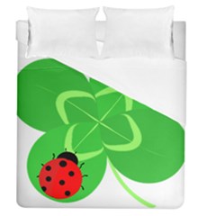 Insect Flower Floral Animals Green Red Line Duvet Cover (queen Size) by Mariart