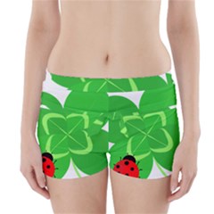 Insect Flower Floral Animals Green Red Line Boyleg Bikini Wrap Bottoms by Mariart