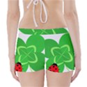 Insect Flower Floral Animals Green Red Line Boyleg Bikini Wrap Bottoms View2