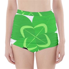 Insect Flower Floral Animals Green Red Line High-waisted Bikini Bottoms by Mariart