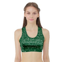 Formula Number Green Board Sports Bra With Border by Mariart