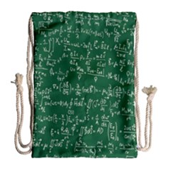 Formula Number Green Board Drawstring Bag (large) by Mariart