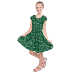 Formula Number Green Board Kids  Short Sleeve Dress by Mariart