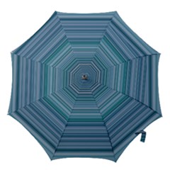 Horizontal Line Blue Hook Handle Umbrellas (small) by Mariart