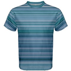 Horizontal Line Blue Men s Cotton Tee by Mariart