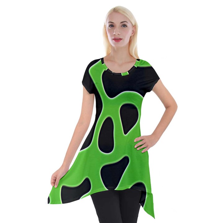 Abstract Shapes A Completely Seamless Tile Able Background Short Sleeve Side Drop Tunic