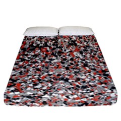 Hurley Mix Electric Electric Red Blend Fitted Sheet (california King Size) by Mariart