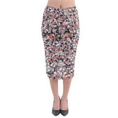 Hurley Mix Electric Electric Red Blend Midi Pencil Skirt by Mariart