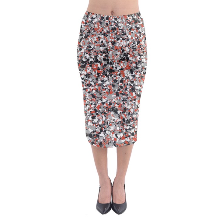 Hurley Mix Electric Electric Red Blend Midi Pencil Skirt