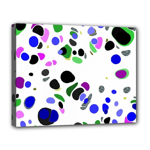 Colorful Random Blobs Background Canvas 14  X 11  by Nexatart