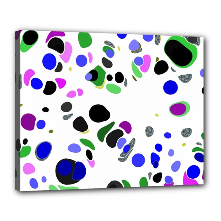 Colorful Random Blobs Background Canvas 20  x 16 