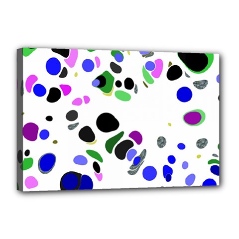 Colorful Random Blobs Background Canvas 18  X 12  by Nexatart