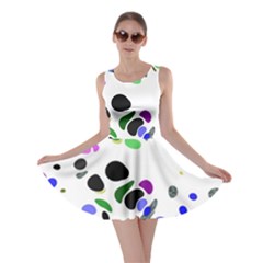 Colorful Random Blobs Background Skater Dress by Nexatart