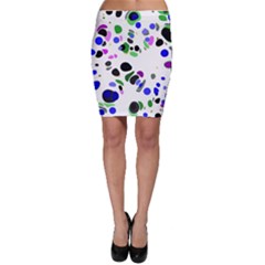 Colorful Random Blobs Background Bodycon Skirt by Nexatart