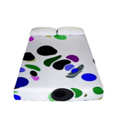 Colorful Random Blobs Background Fitted Sheet (full/ Double Size) by Nexatart