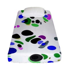 Colorful Random Blobs Background Fitted Sheet (single Size)