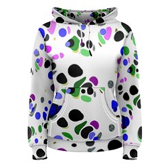 Colorful Random Blobs Background Women s Pullover Hoodie by Nexatart