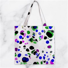 Colorful Random Blobs Background Zipper Grocery Tote Bag by Nexatart