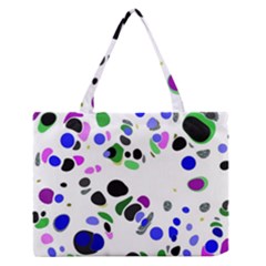 Colorful Random Blobs Background Medium Zipper Tote Bag by Nexatart