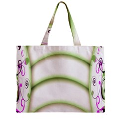 Abstract Background Zipper Mini Tote Bag