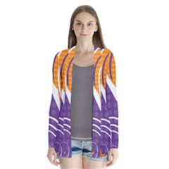 Leaf Polka Dot Purple Orange Cardigans by Mariart