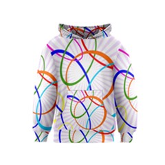 Abstract Background With Interlocking Oval Shapes Kids  Pullover Hoodie by Nexatart