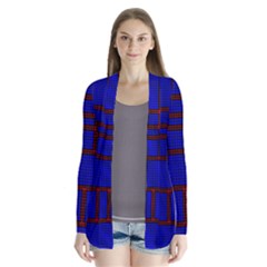 Line Plaid Red Blue Cardigans by Mariart