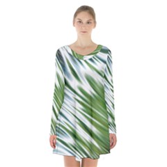 Fluorescent Flames Background Light Effect Abstract Long Sleeve Velvet V-neck Dress