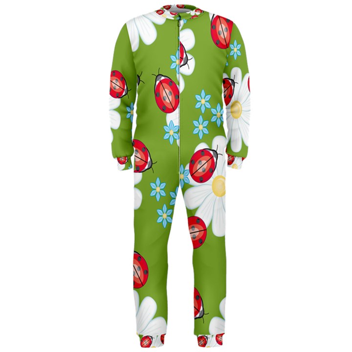 Insect Flower Floral Animals Star Green Red Sunflower OnePiece Jumpsuit (Men) 