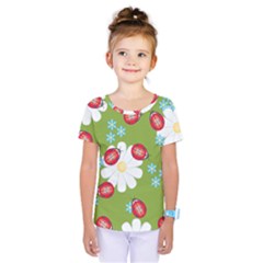 Insect Flower Floral Animals Star Green Red Sunflower Kids  One Piece Tee