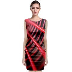 Abstract Of A Red Metal Chair Sleeveless Velvet Midi Dress