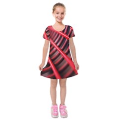 Abstract Of A Red Metal Chair Kids  Short Sleeve Velvet Dress