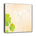 Leaf Polka Dot Green Flower Star Mini Canvas 8  x 8  View1