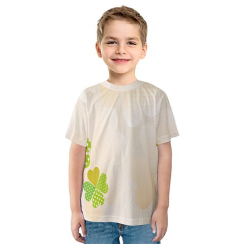 Leaf Polka Dot Green Flower Star Kids  Sport Mesh Tee by Mariart