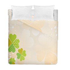 Leaf Polka Dot Green Flower Star Duvet Cover Double Side (full/ Double Size)