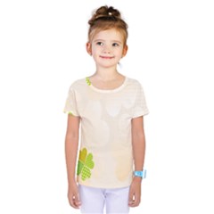 Leaf Polka Dot Green Flower Star Kids  One Piece Tee